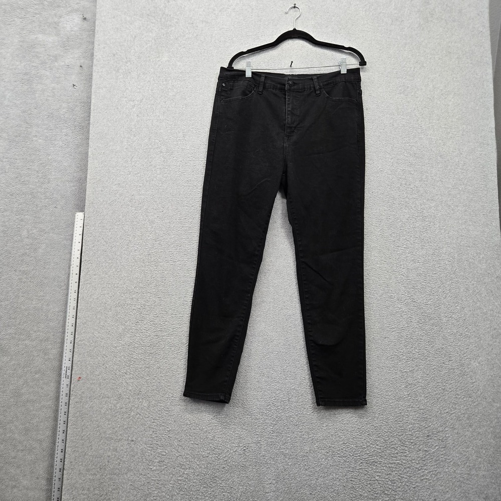 Curve Appeal Women Jeans 14/32 Black Denim Skinny High-Rise Essential
